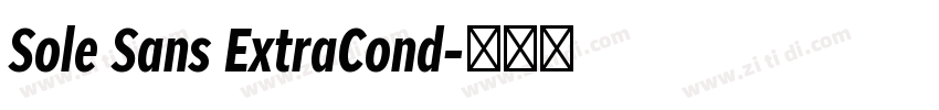 Sole Sans ExtraCond字体转换